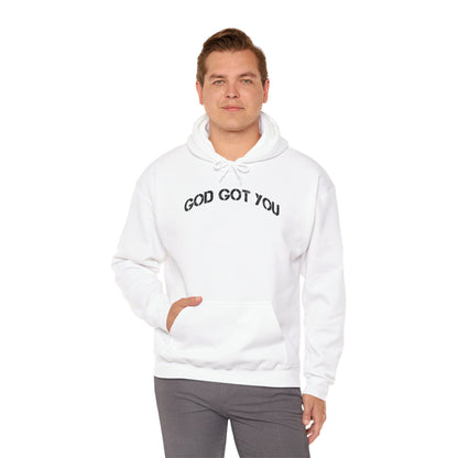 God Got You White Heavyweight Hoodie