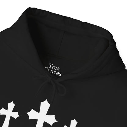 Black Tres Cruces Heavyweight Hoodie