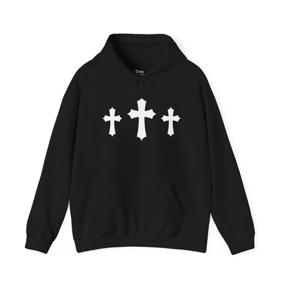 Black Tres Cruces Heavyweight Hoodie